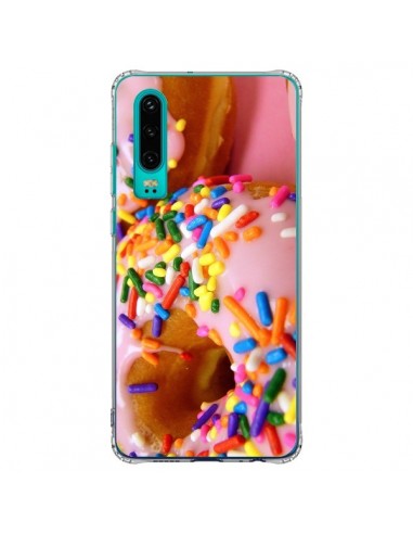 Coque Huawei P30 Donuts Rose Candy Bonbon -...