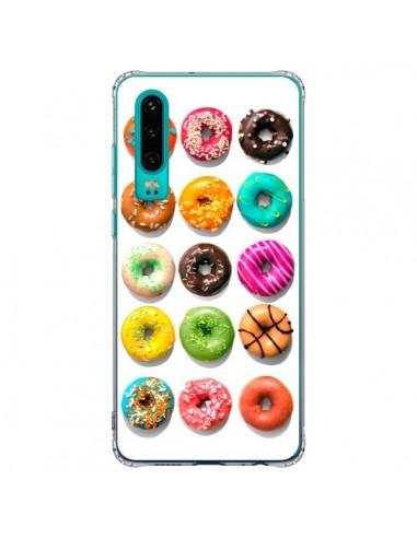 Coque Huawei P30 Donuts Multicolore Chocolat Vanille - Laetitia