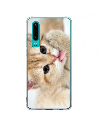 Coque Huawei P30 Chat Cat Tongue - Laetitia