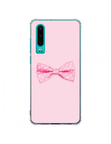 Coque Huawei P30 Noeud Papillon Rose Girly Bow Tie - Laetitia