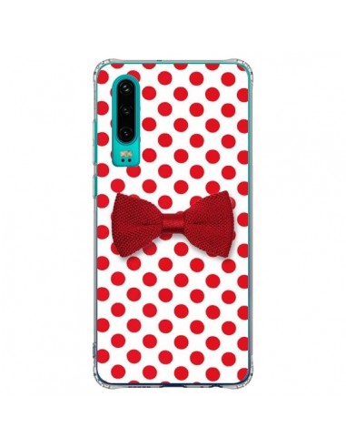 Coque Huawei P30 Noeud Papillon Rouge Girly Bow Tie - Laetitia