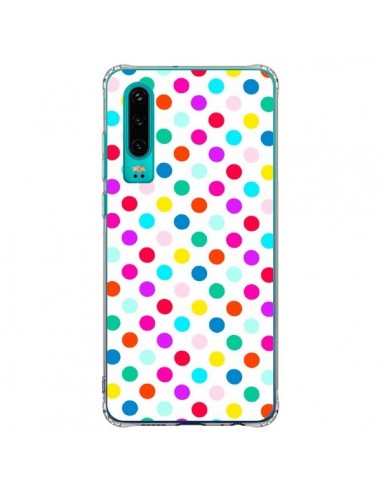 Coque Huawei P30 Pois Multicolores - Laetitia