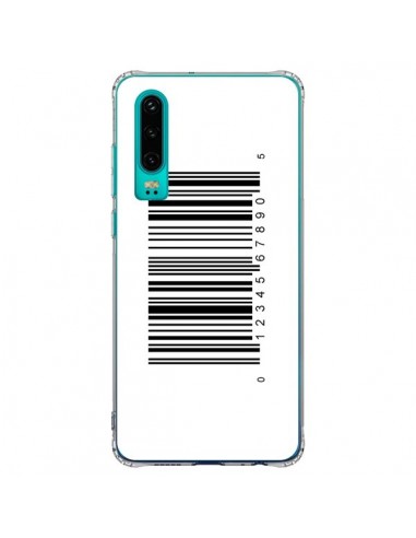 Coque Huawei P30 Code Barres Noir - Laetitia