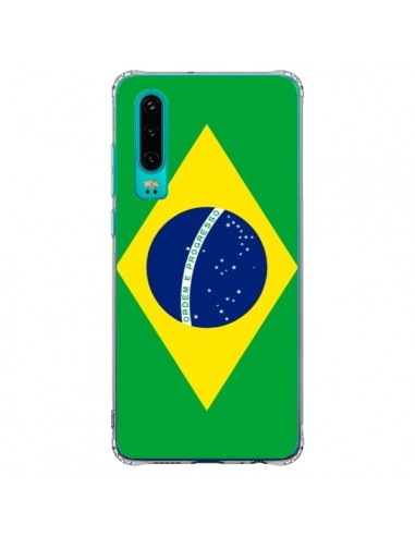 Coque Huawei P30 Drapeau Brésil Brésilien - Laetitia