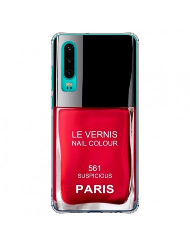 Coque Huawei P30 Vernis Paris Suspicious Rouge - Laetitia