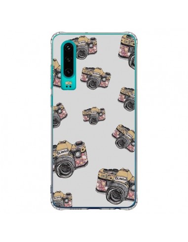 Coque Huawei P30 Appareil photo vintage Rose - Laetitia