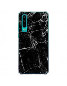 Coque Huawei P30 Marbre Marble Noir Black - Laetitia