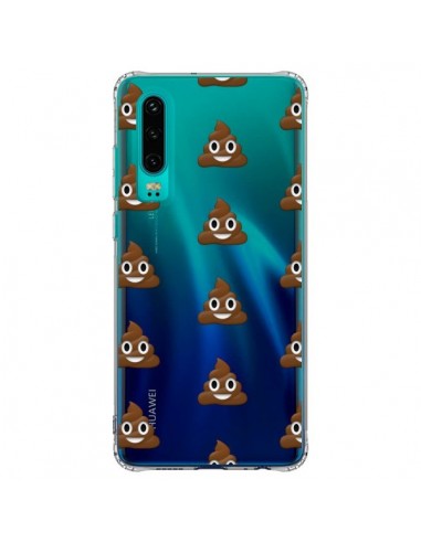 Coque Huawei P30 Shit Poop Emoticone Emoji Transparente - Laetitia