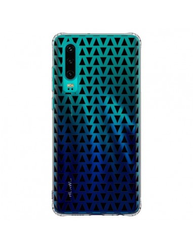 Coque Huawei P30 Triangles Romi Azteque Noir Transparente - Laetitia