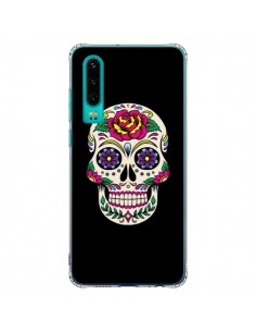 Coque Huawei P30 Tête de Mort Mexicaine Multicolore Noir...