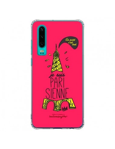 Coque Huawei P30 Je suis Parisienne La Tour Eiffel Rose - Leellouebrigitte