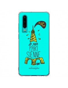 Coque Huawei P30 Je suis Parisienne La Tour Eiffel Bleu -...