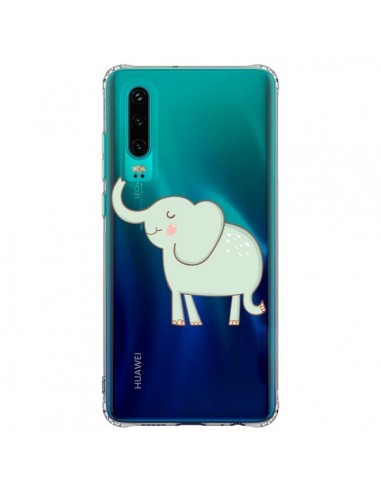 Coque Huawei P30 Elephant Elefant Animal Coeur Love  Transparente - Petit Griffin