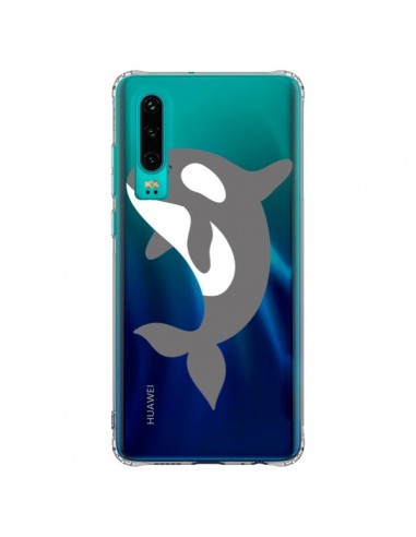 Coque Huawei P30 Orque Orca Ocean Transparente - Petit Griffin