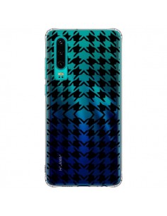 Coque Huawei P30 Vichy Carre Noir Transparente - Petit...