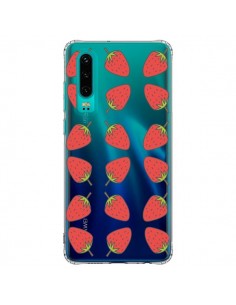 Coque Huawei P30 Fraise Fruit Strawberry Transparente -...