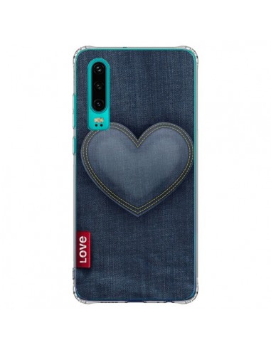 Coque Huawei P30 Love Coeur en Jean - Lassana