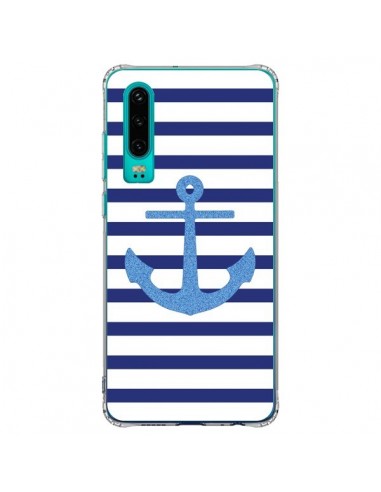 Coque Huawei P30 Ancre Voile Marin Navy Blue - Mary Nesrala