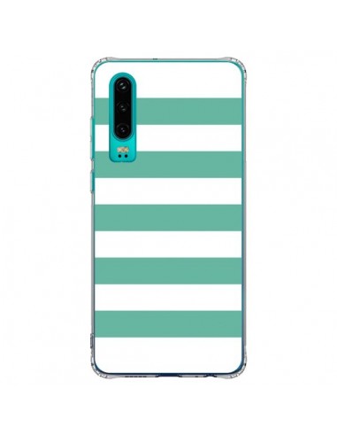 Coque Huawei P30 Bandes Mint Vert - Mary Nesrala