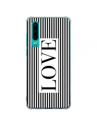 Coque Huawei P30 Love Noir et Blanc - Mary Nesrala