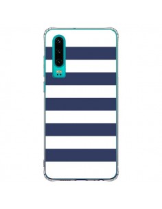 Coque Huawei P30 Bandes Marinières Bleu Blanc Gaultier -...