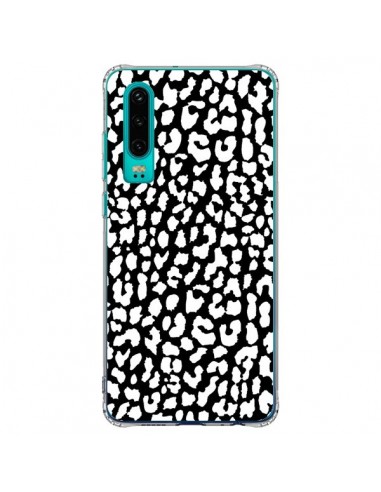 Coque Huawei P30 Leopard Noir et Blanc - Mary Nesrala