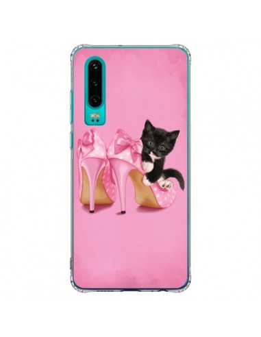 Coque Huawei P30 Chaton Chat Noir Kitten Chaussure Shoes - Maryline Cazenave