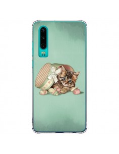 Coque Huawei P30 Chaton Chat Kitten Boite Bonbon Candy -...