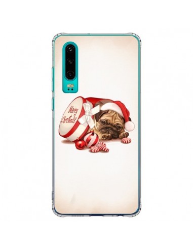 Coque Huawei P30 Chien Dog Pere Noel Christmas Boite - Maryline Cazenave