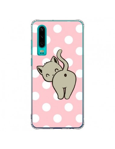 Coque Huawei P30 Chat Chaton Pois - Maryline Cazenave