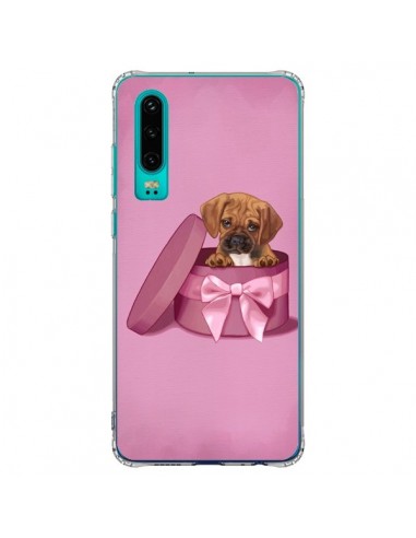 Coque Huawei P30 Chien Dog Boite Noeud Triste - Maryline Cazenave