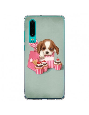 Coque Huawei P30 Chien Dog Cupcake Gateau Boite - Maryline Cazenave