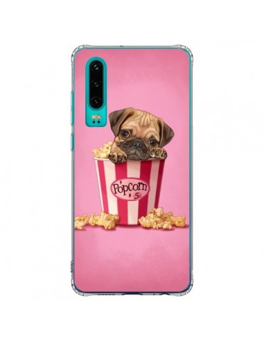 Coque Huawei P30 Chien Dog Popcorn Film - Maryline Cazenave