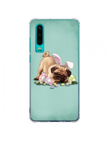 Coque Huawei P30 Chien Dog Rabbit Lapin Pâques Easter - Maryline Cazenave