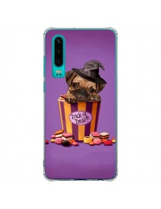 Coque Huawei P30 Chien Dog Halloween Sorciere Bonbon -...