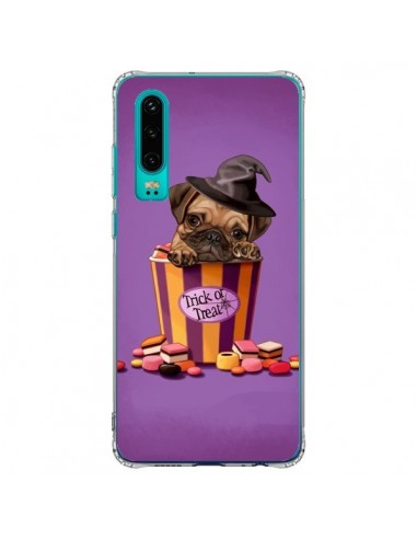 Coque Huawei P30 Chien Dog Halloween Sorciere Bonbon - Maryline Cazenave