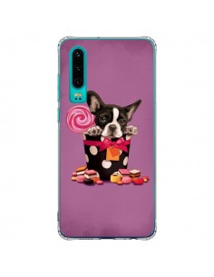 Coque Huawei P30 Chien Dog Boite Noeud Papillon Pois...