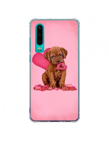 Coque Huawei P30 Chien Dog Gateau Coeur Love - Maryline Cazenave