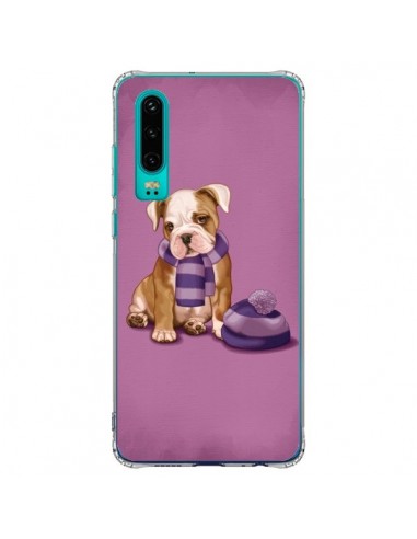 Coque Huawei P30 Chien Dog Echarpe Bonnet Froid Hiver - Maryline Cazenave