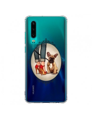 Coque Huawei P30 Lady Jambes Chien Bulldog Dog Transparente - Maryline Cazenave