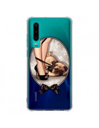 Coque Huawei P30 Lady Jambes Chien Bulldog Dog Noeud Papillon Transparente - Maryline Cazenave