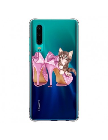 Coque Huawei P30 Chaton Chat Kitten Chaussures Shoes Transparente - Maryline Cazenave