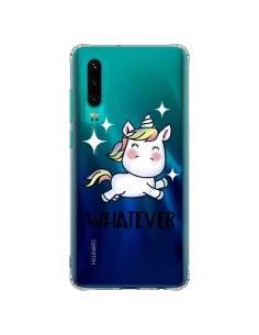 Coque Huawei P30 Licorne Whatever Transparente - Maryline...