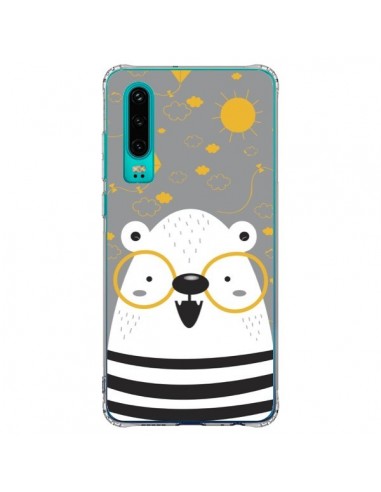 Coque Huawei P30 Ours à lunettes - Maria Jose Da Luz