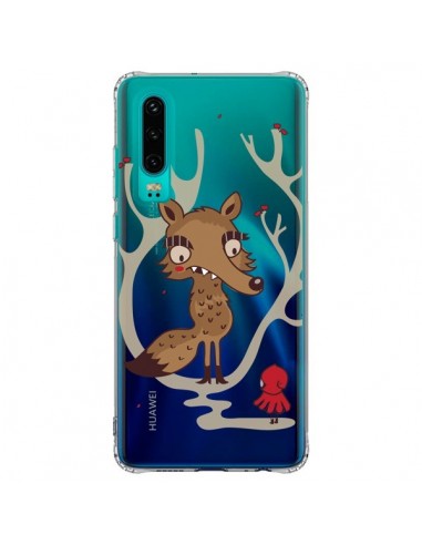 Coque Huawei P30 Le Petit Chaperon Rouge Loup Hello Big Wolf Transparente - Maria Jose Da Luz