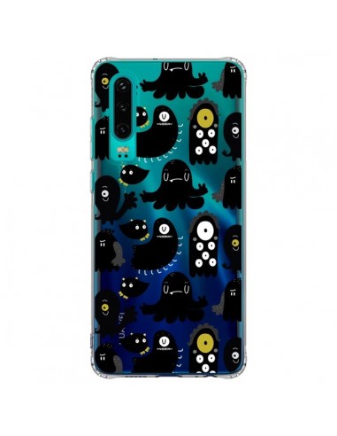 Coque Huawei P30 Monsters Monstres Pattern Transparente - Maria Jose Da Luz