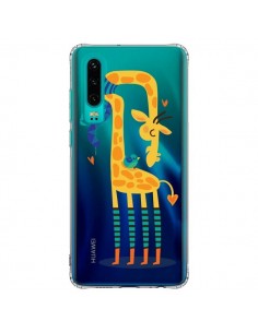 Coque Huawei P30 L'oiseau et la Girafe Amour Love...