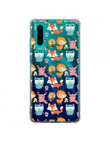 Coque Huawei P30 Renard Ecureuil Lapin Hibou Transparente - Maria Jose Da Luz