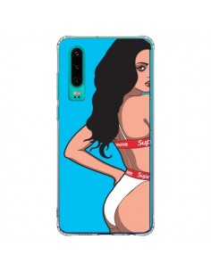 Coque Huawei P30 Pop Art Femme Bleu - Mikadololo