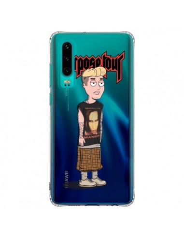 Coque Huawei P30 Bieber Marilyn Manson Fan Transparente - Mikadololo